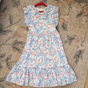Ivy City CoFloral Blue and Red Kids Dress